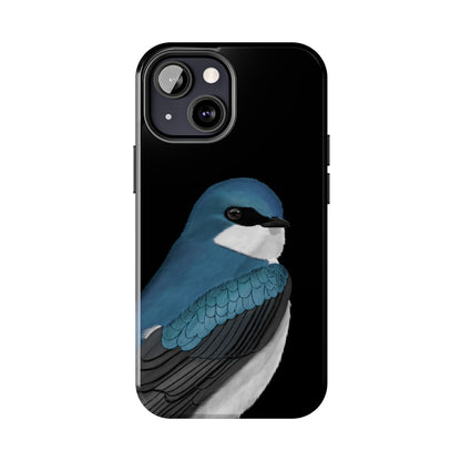 Tree Swallow Bird Art Tough Phone Case Black