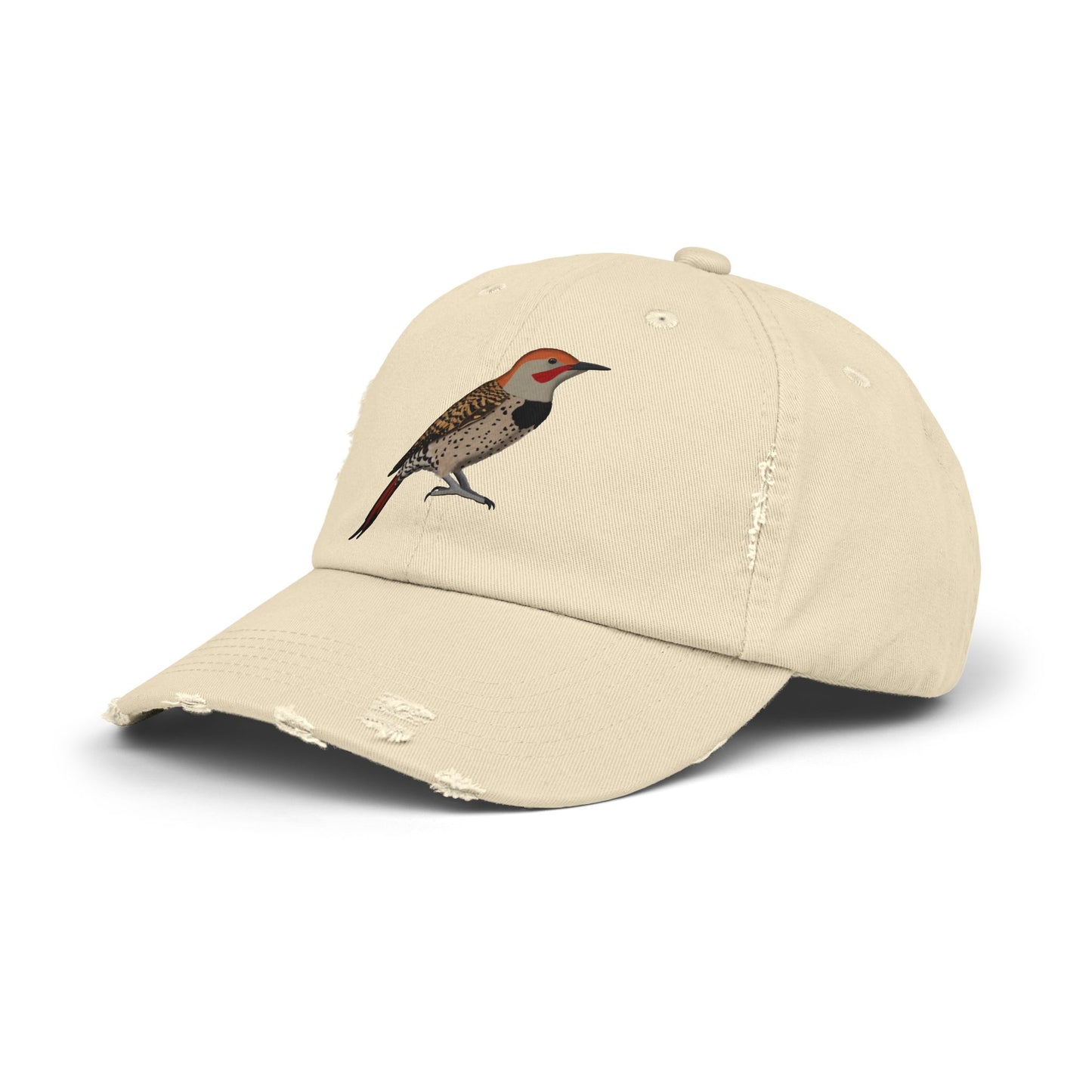 Northern Flicker Bird Art Distressed Cap