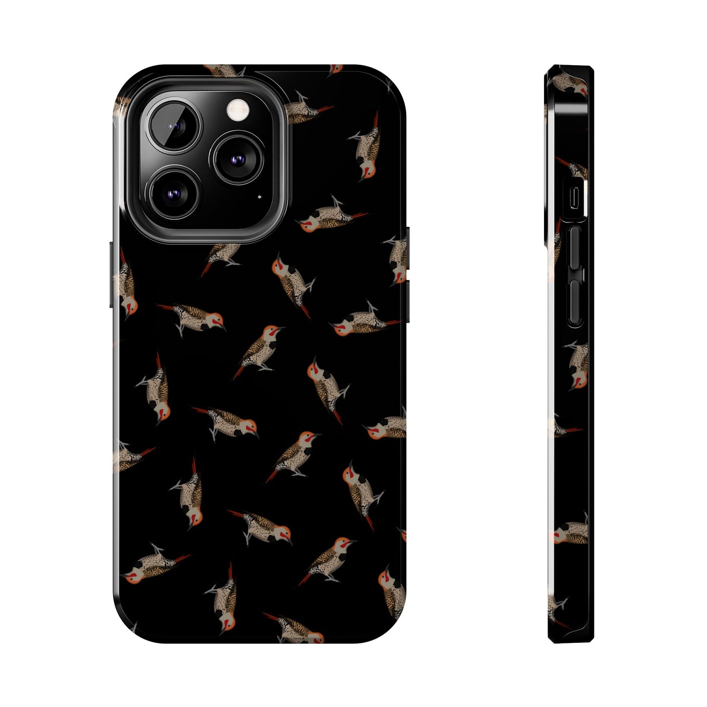 Northern Flicker iPhone Case Black – Premium Tough Phone Cover for Bird Lovers
