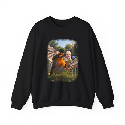 Robin Rosi Ice Cream Garden Premium Sweatshirt for Bird Lovers