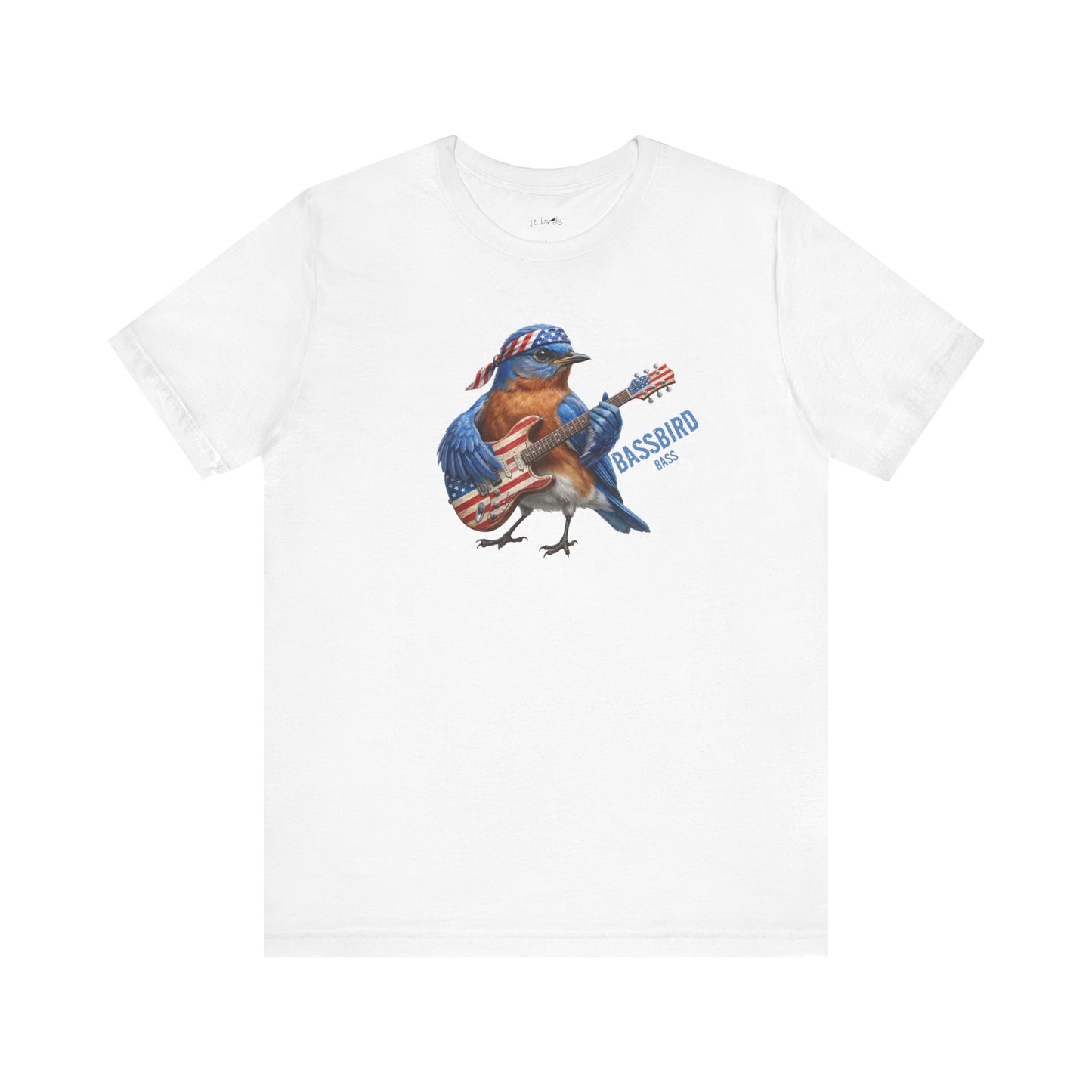 The Bassbird Graphic Tee – Bluebird Bassist – Funny Rock Band Bird Shirt
