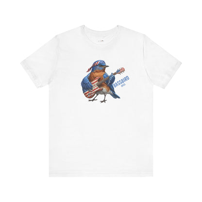 The Bassbird Graphic Tee – Bluebird Bassist – Funny Rock Band Bird Shirt