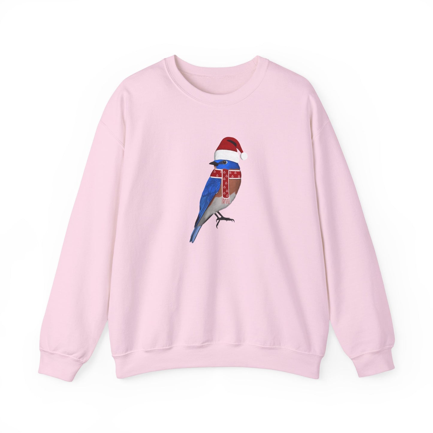 Bluebird with Christmas Hat Bird Birdwatcher Sweatshirt