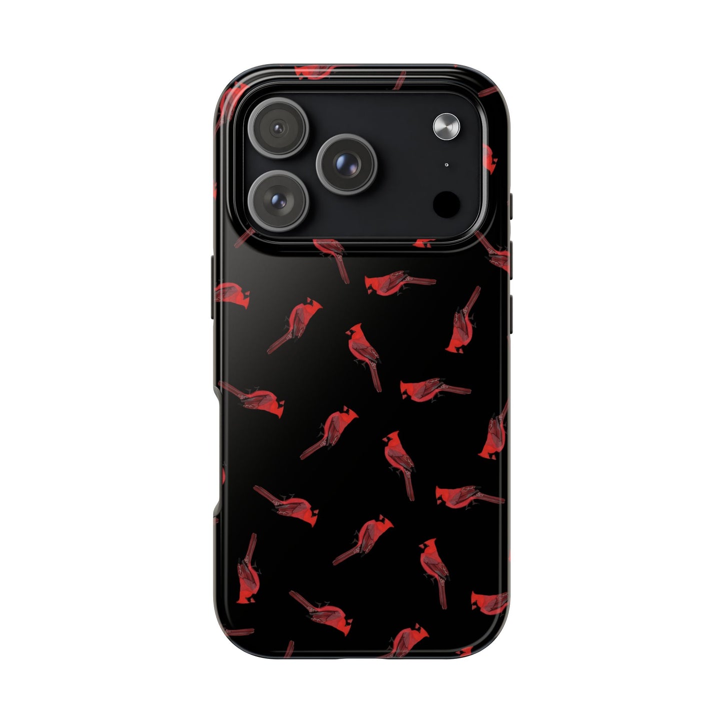 Cardinal iPhone Case Black – Premium Tough Phone Cover for Bird Lovers