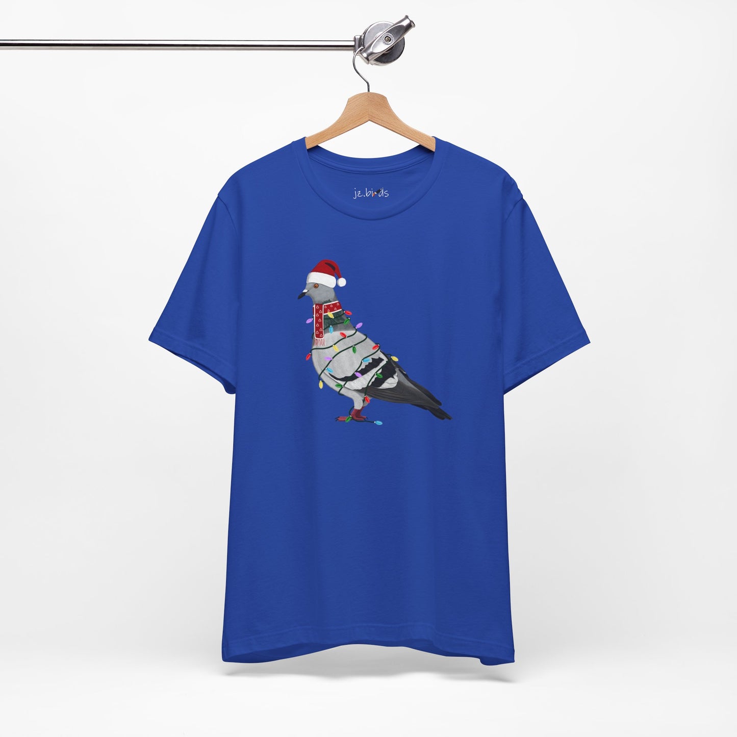 Pigeon with Fairy Lights Christmas Bird T-Shirt