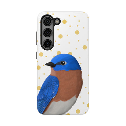 Bluebird Bird Art Tough Phone Case White