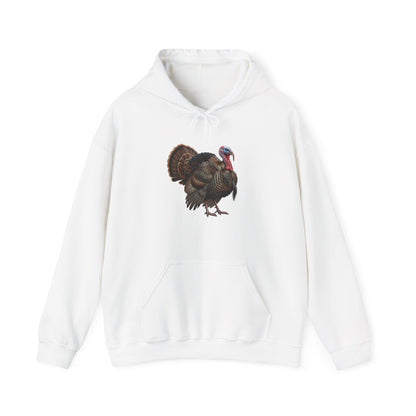 Thanksgiving Turkey Hoodie | Wild Turkey Bird Art Pullover | Cozy Fall Apparel