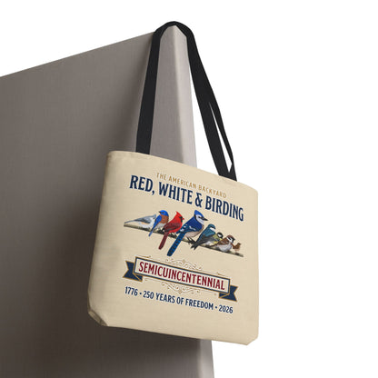 Red, White & Birding Vintage Tote Bag | US 250th Anniversary