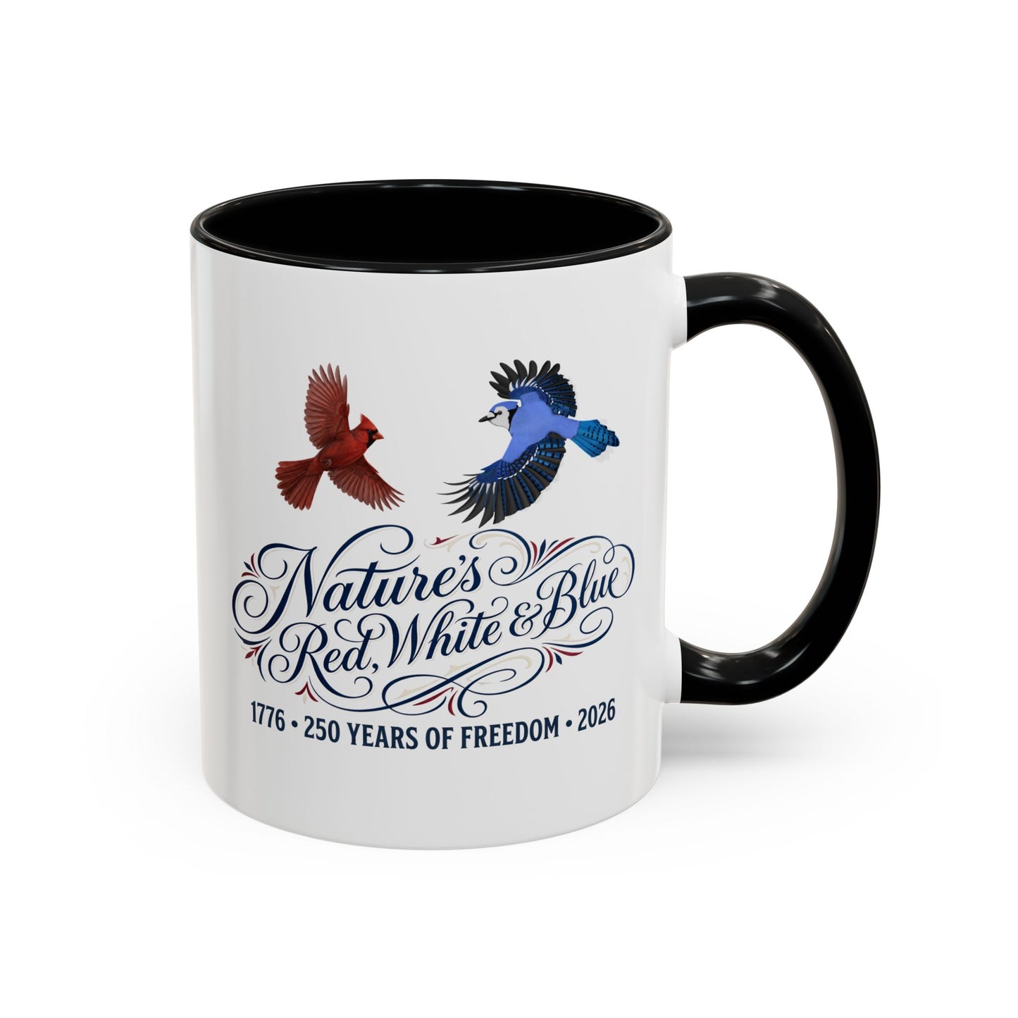 Cardinal & Blue Jay America 250 Mug | Red, White & Blue Ceramic Cup