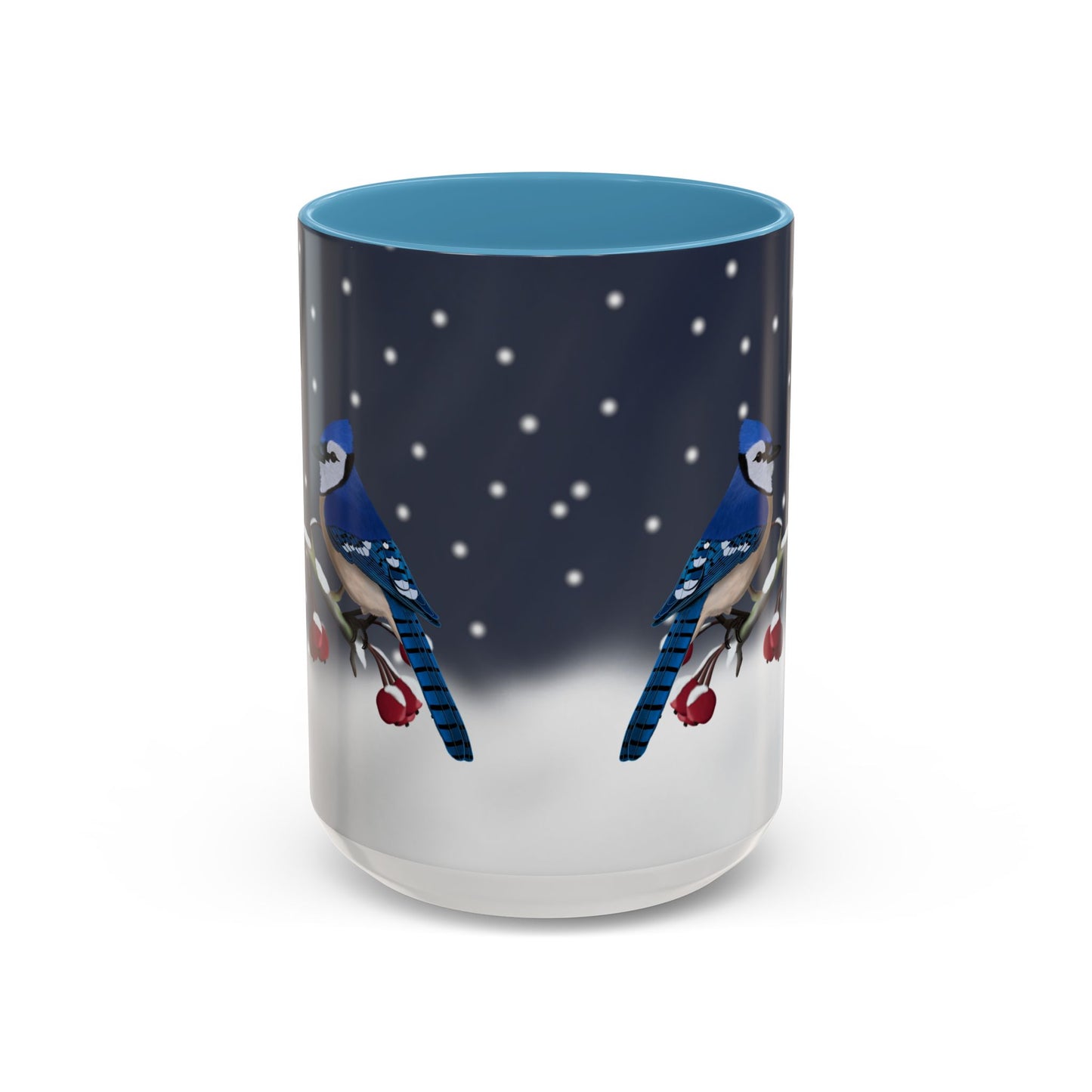 Blue Jay and Cardinal Bird Coffee Mug | Ceramic Christmas Gift for Bird Lovers