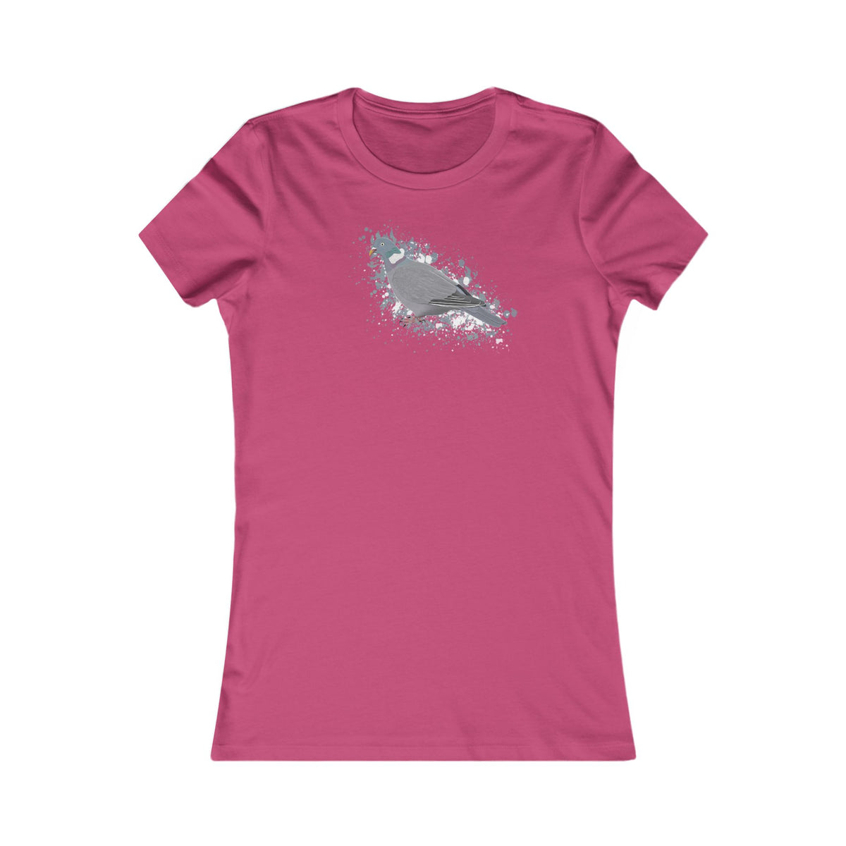 Ringeltaube Frauen T-Shirt mit Bird Graphic Tee Hintergrund