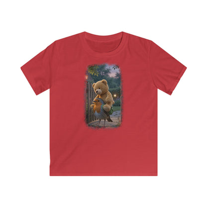 Premium Kinder T-Shirt Rosi Rotkehlchen und der Riesen-Teddy