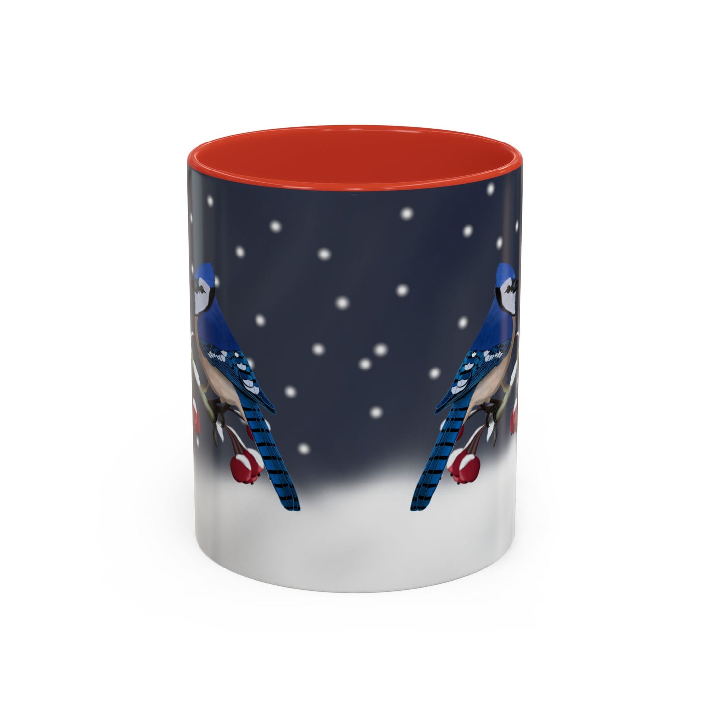 Blue Jay and Cardinal Bird Coffee Mug | Ceramic Christmas Gift for Bird Lovers