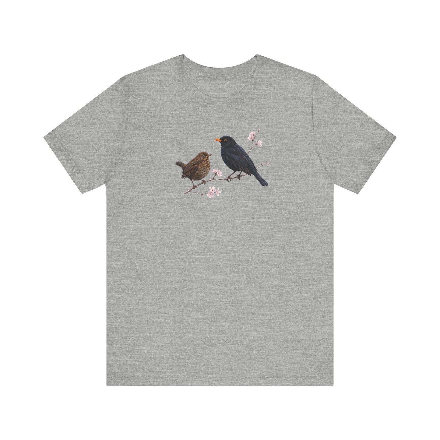 Blackbird & Fledgling T-Shirt | Spring Blossoms Unisex Graphic Tee
