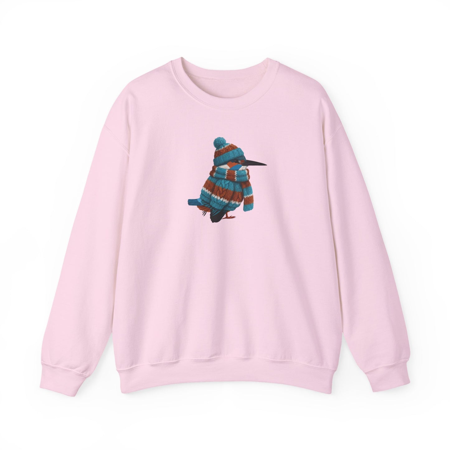 Kingfisher Winter Sweatshirt | Bird Watcher Crewneck | Unisex Songbirds Wearing Knit Gift for Bird Lovers