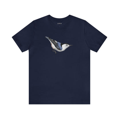 White Breasted Nuthatch Bird Tee - jz.birds