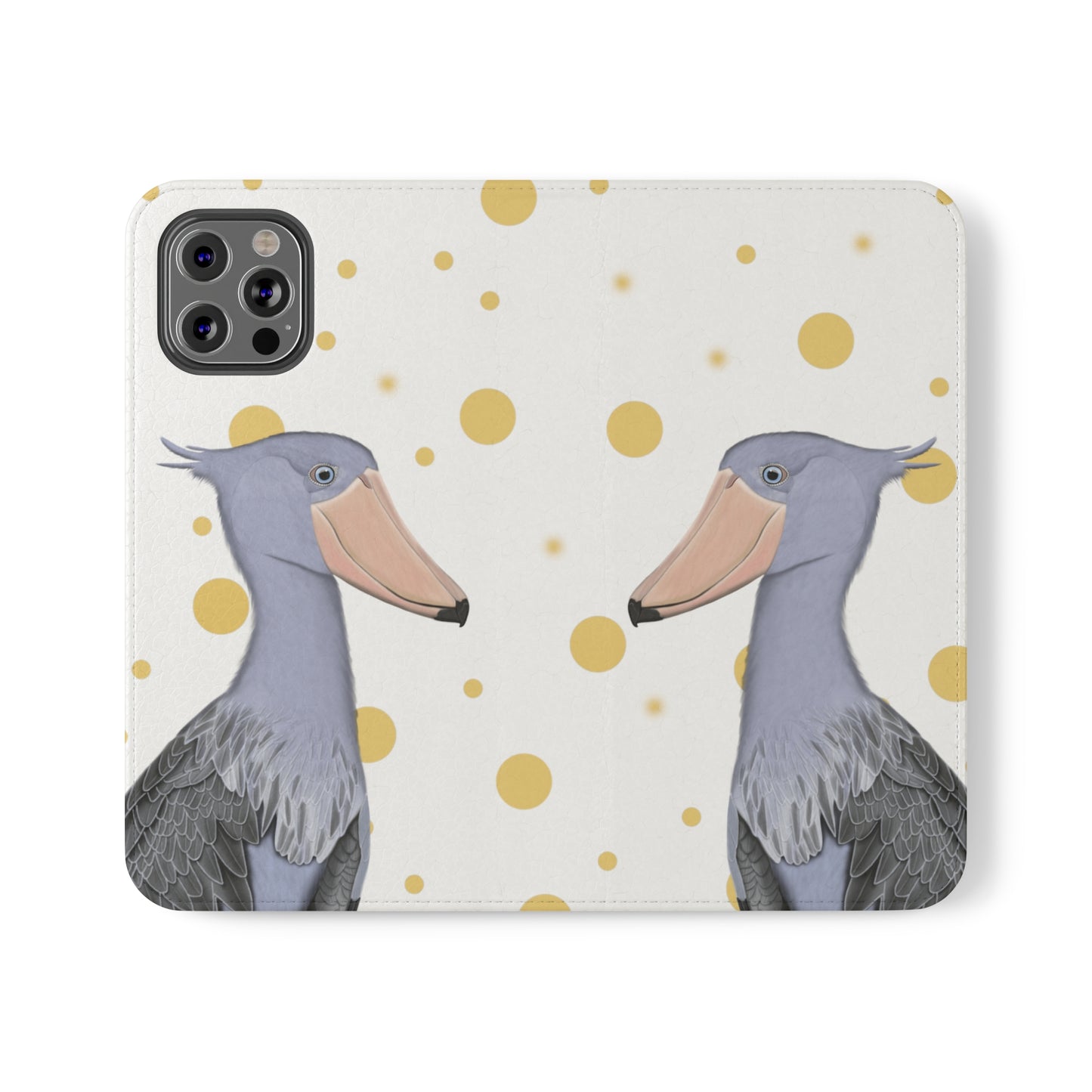 Shoebill Bird Art Phone Flip Case