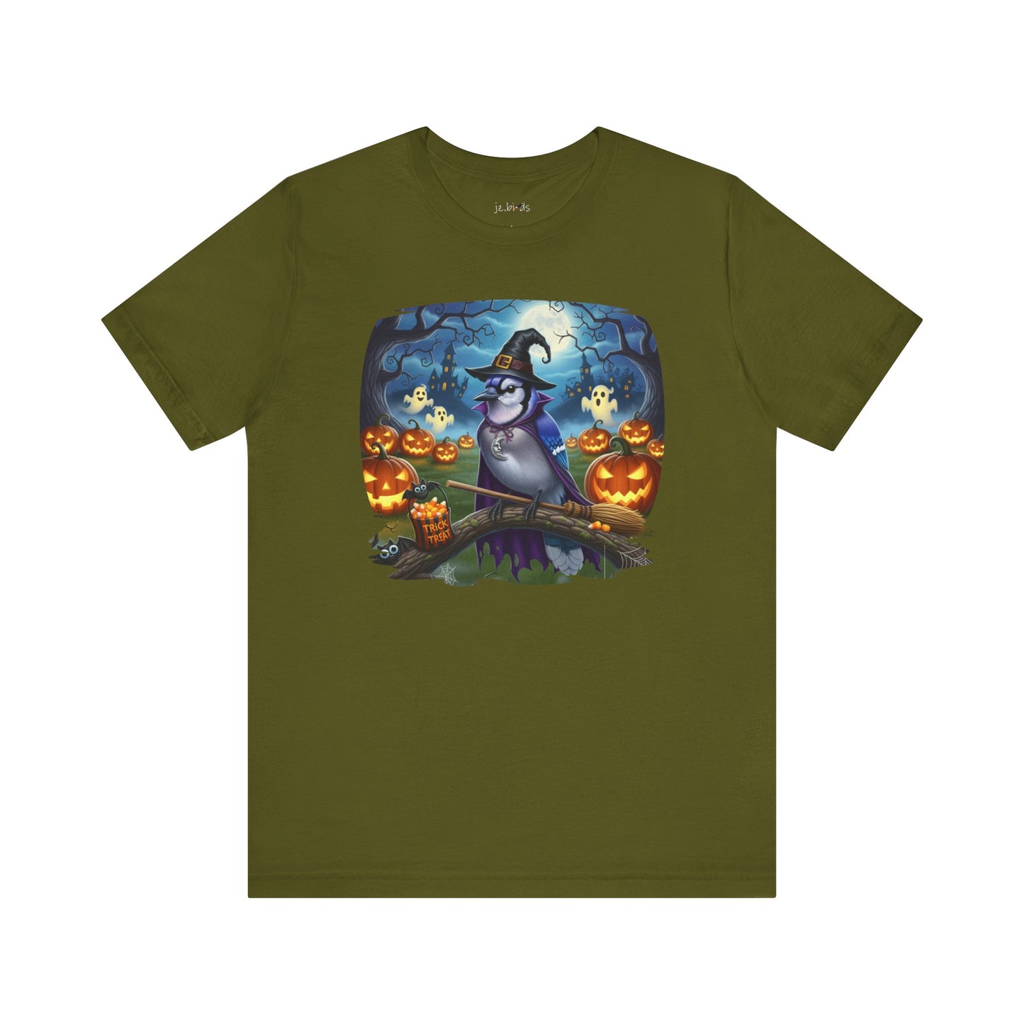 Blue Jay Halloween Bird T-Shirt - Spooky Halloween Costume for Bird Lovers