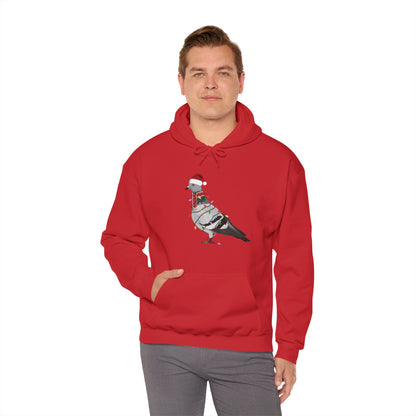 Pigeon with Fairy Lights Christmas Bird Hoodie