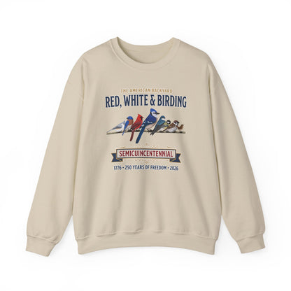 Red, White & Birding Vintage Sweatshirt | US 250th Anniversary Crewneck