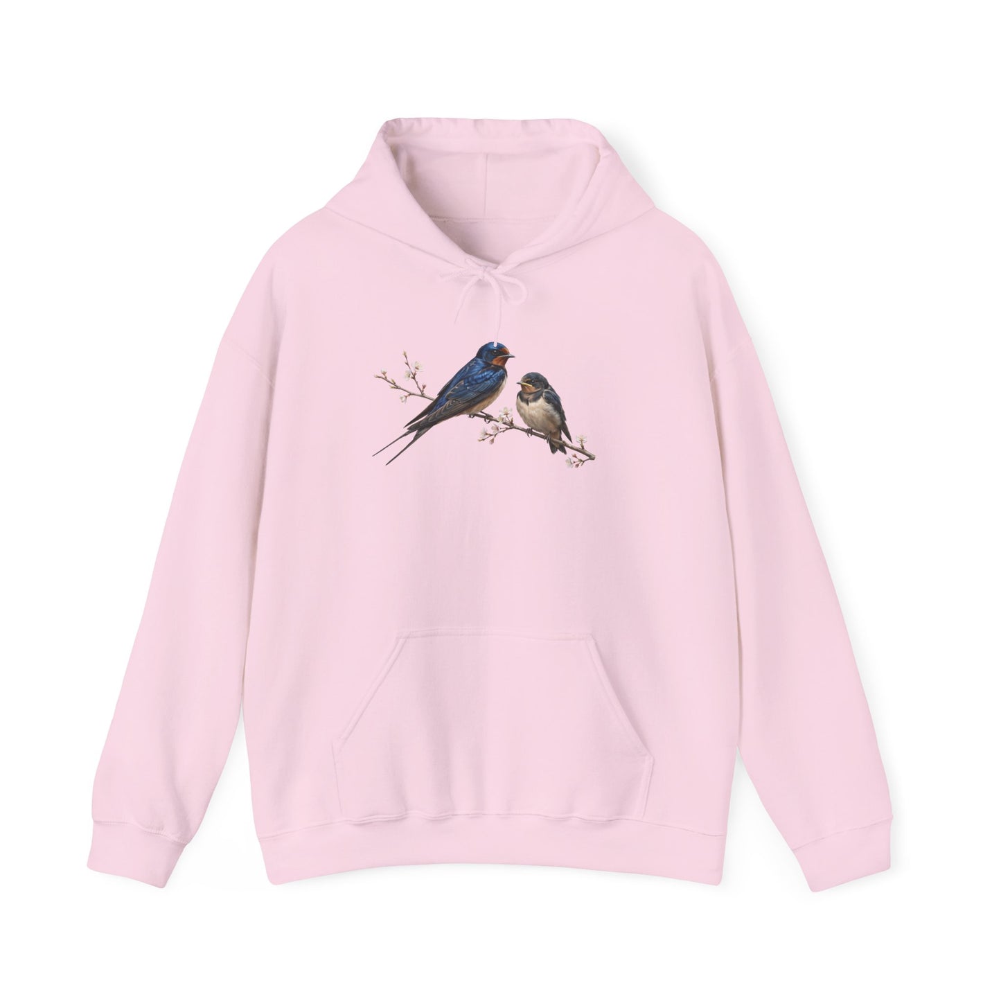 Barn Swallow with Fledgling Hoodie Bird Lover & Bird Watcher | Unisex Sweater | Gift for Bird Lovers