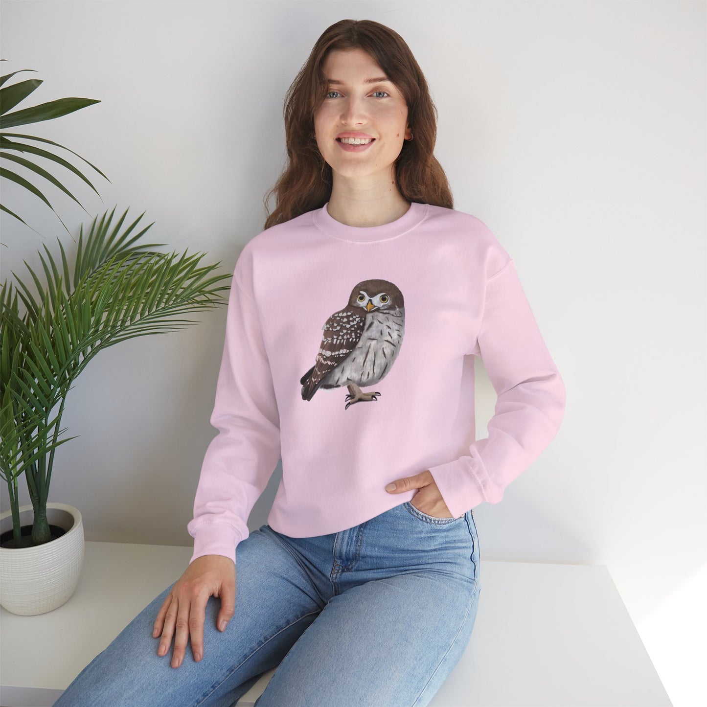 Owl Bird Watcher Biologist Crewneck Sweatshirt
