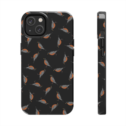 American Robin iPhone Case Black – Premium Tough Phone Cover for Bird Lovers