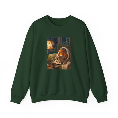 Robin Rosi Reading a Book Premium Sweatshirt for Bird Lovers