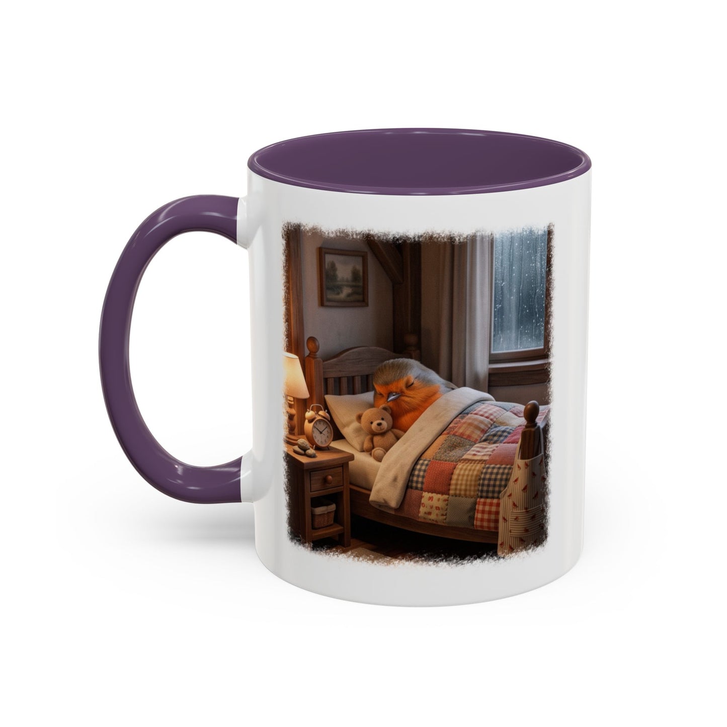 Robin Rosi Sleeping in Bed Mug for Bird Lovers