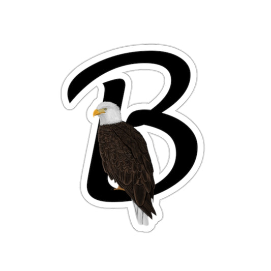 bald eagle letter b bird sticker