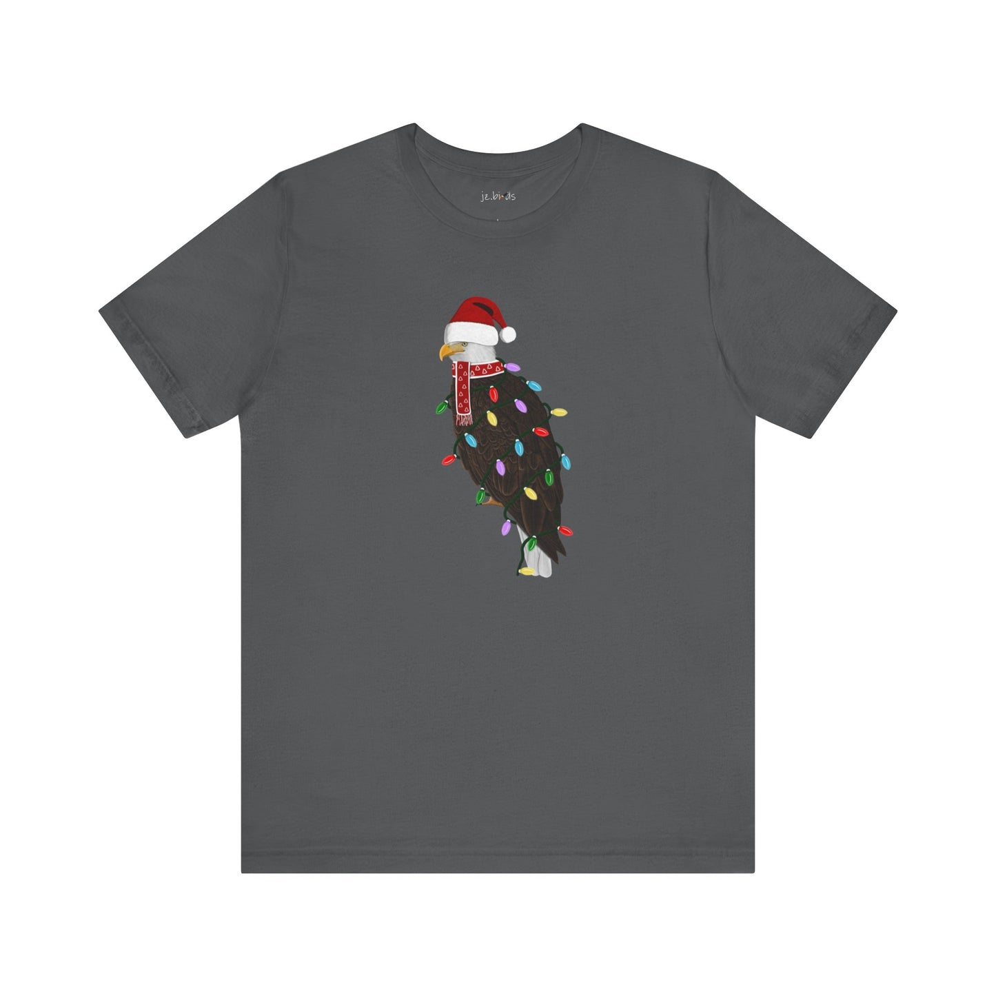 Bald Eagle with Fairy Lights Christmas Bird T-Shirt