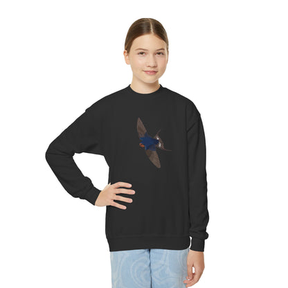 Barn Swallow Bird Birdwatching Youth Crewneck Sweatshirt