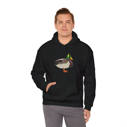 Mallard with Music Headphones Bird Birdwatching Birdlover Hoodie