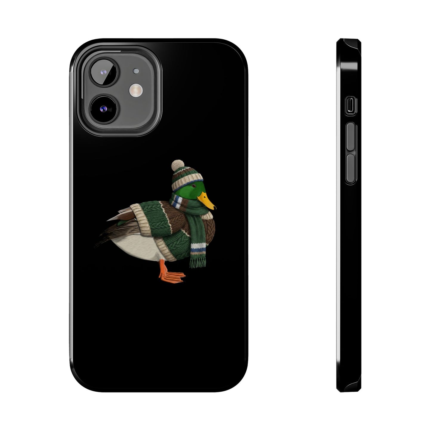 鳥のアートが描かれたマラードの二層式iPhoneケース – 鳥類学者や鳥愛好家へのプレゼントに最適