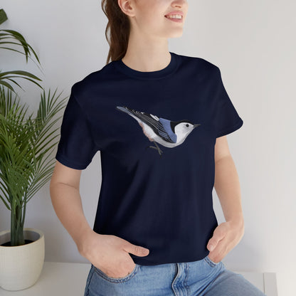 White Breasted Nuthatch Bird Tee - jz.birds