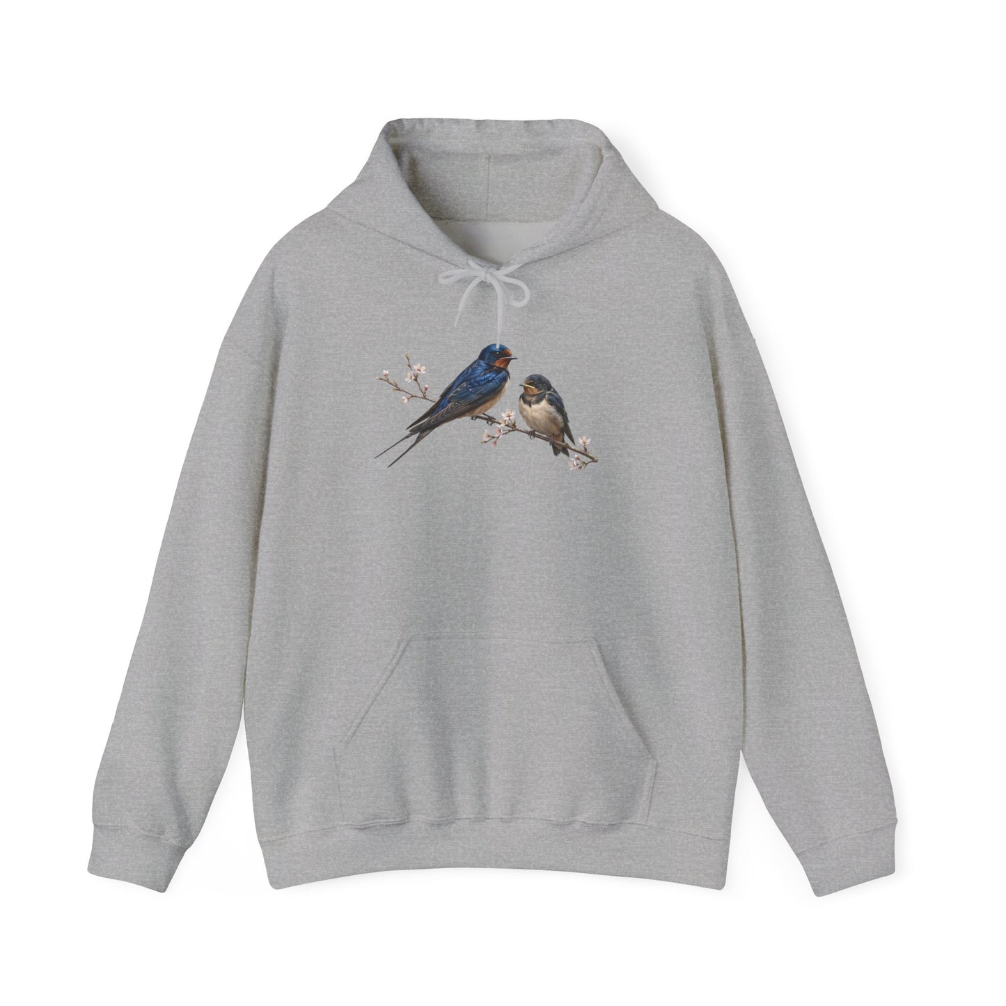 Barn Swallow with Fledgling Hoodie Bird Lover & Bird Watcher | Unisex Sweater | Gift for Bird Lovers