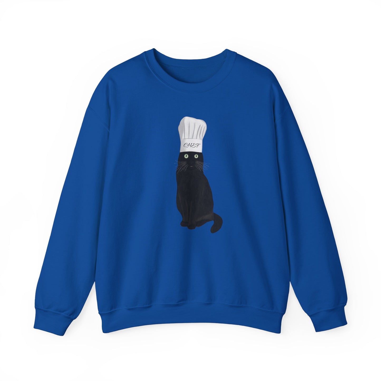 Black Cat Kitchen Chef Cat Lover Sweatshirt