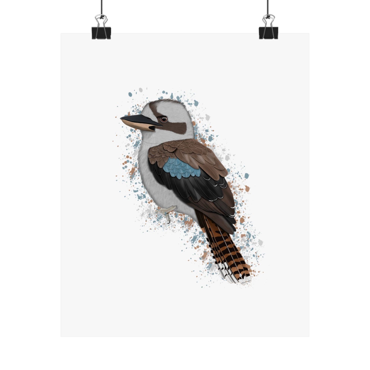 Kookaburra Bird Artwork Matte Poster