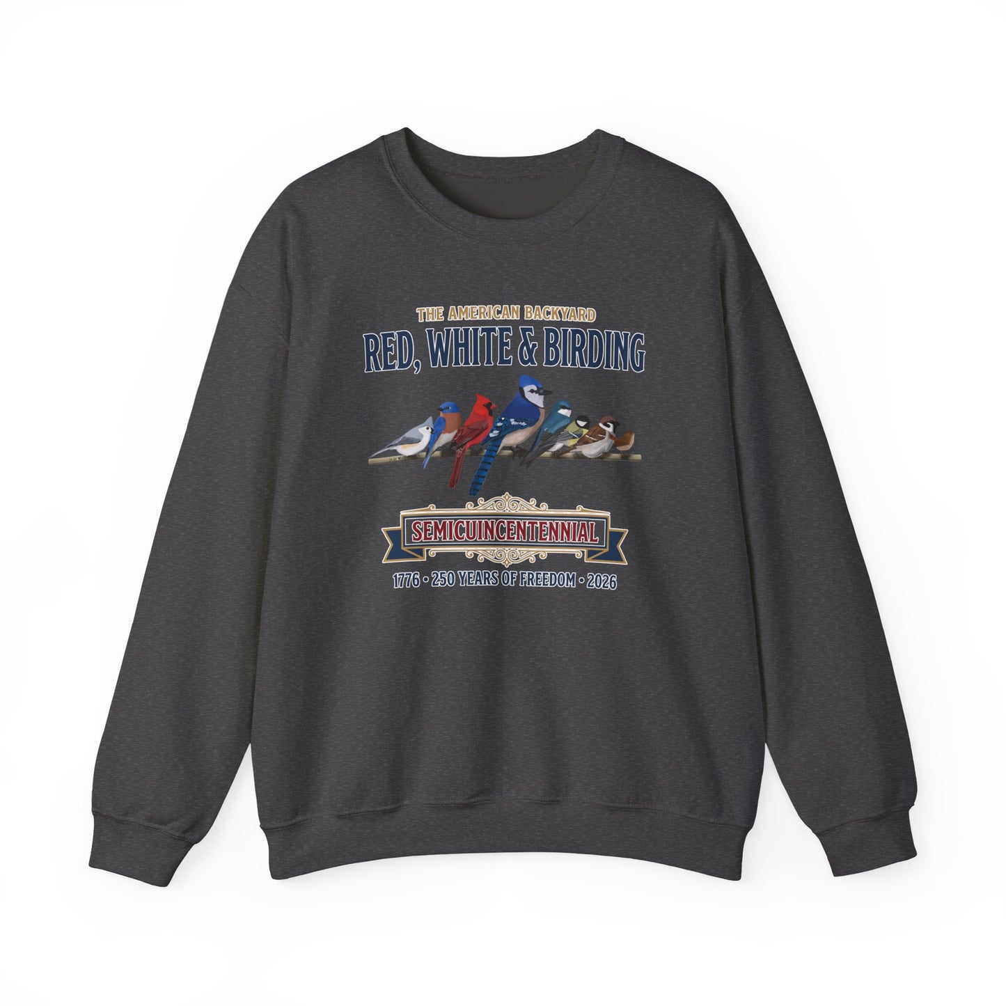 Red, White & Birding Vintage Sweatshirt | US 250th Anniversary Crewneck