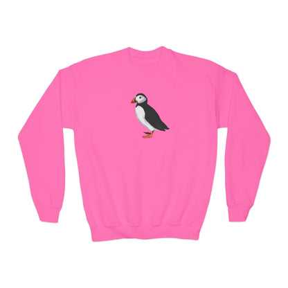 Puffin Bird Birdwatching Youth Crewneck Sweatshirt