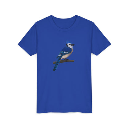 Blue Jay Birding & Birdwatching Bird Youth T-Shirt