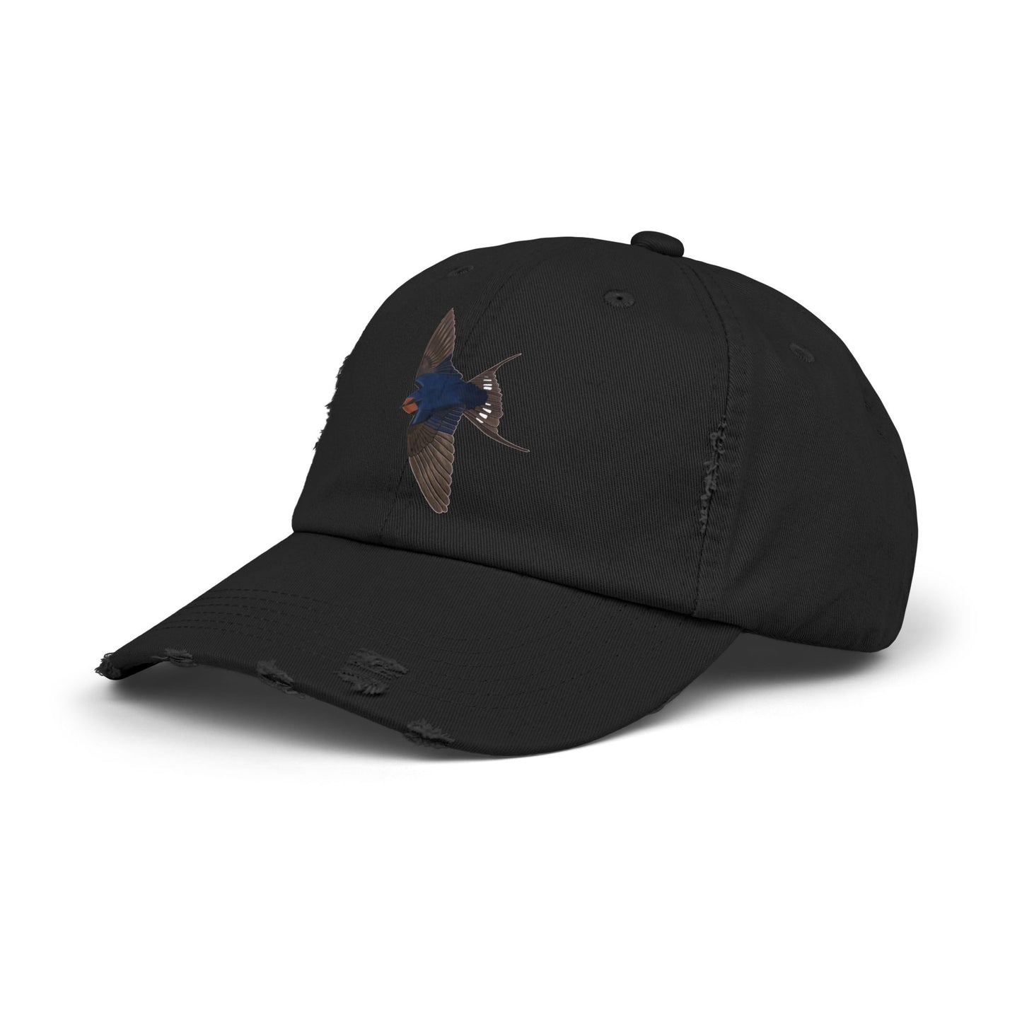 Barn Swallow Bird Art Distressed Cap