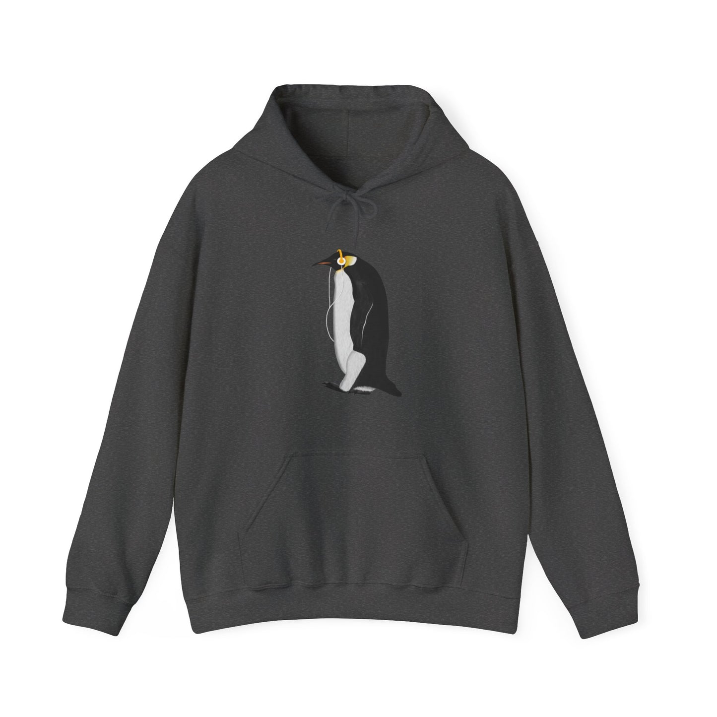 Penguin with Music Headphones Bird Birdwatching Birdlover Hoodie