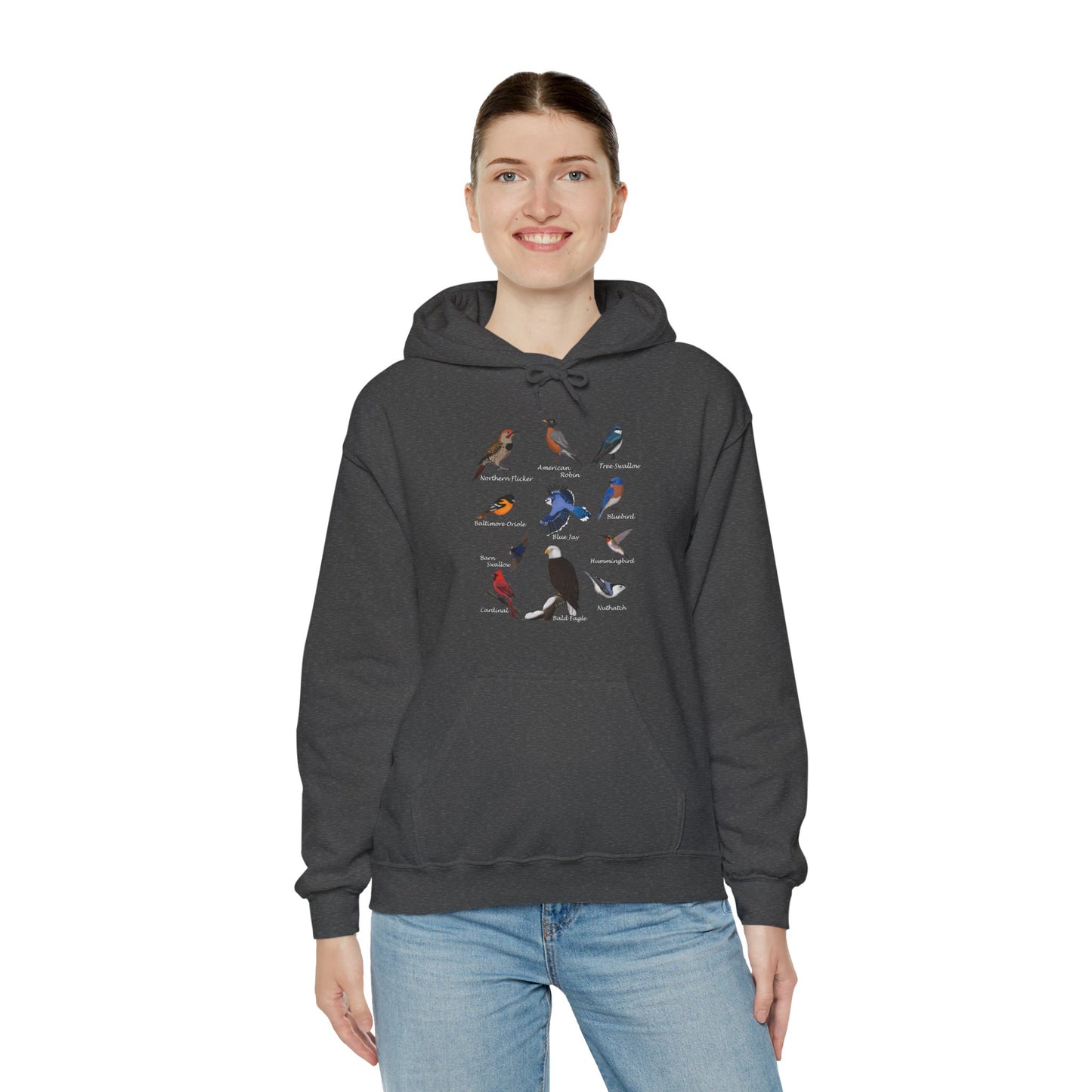 Blue Jay Cardinal Hummingbird Bald Eagle Robin Bird Hoodie