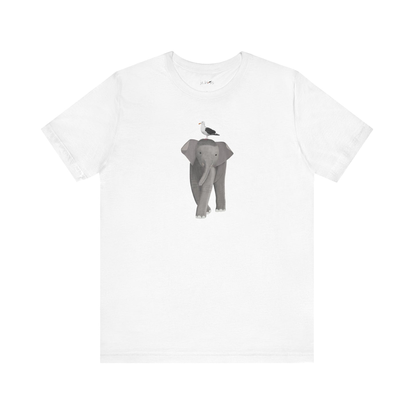 Elephant with Seagull Bird Birding & Birdwatching T-Shirt