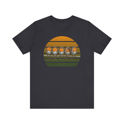 Rotkehlchen Premuim T-Shirt | Geschenk für Vogelbeobachter | jz.birds