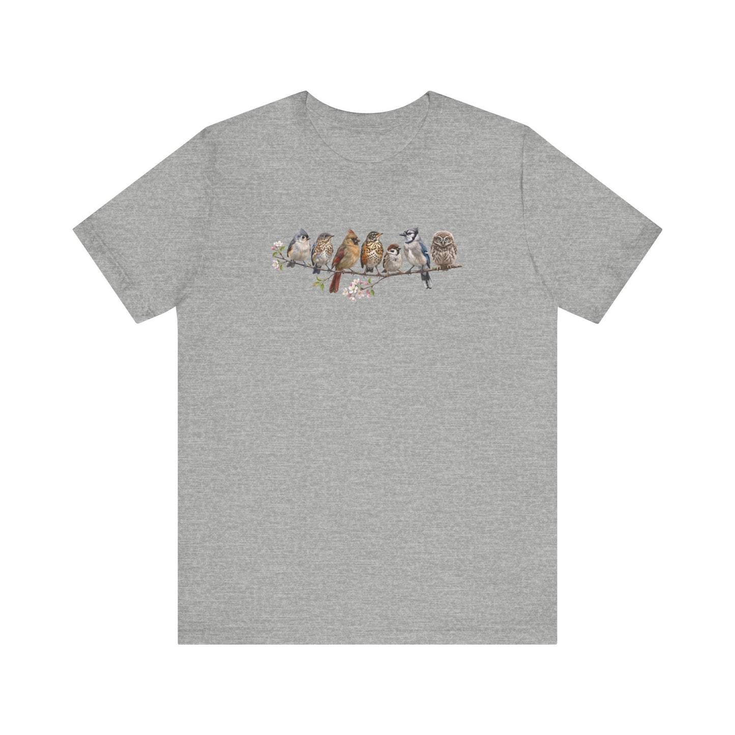 Bluebird Cardinal Blue Jay Robin | 7 Little Fledglings T-Shirt | Cute Baby Birds Graphic Tee