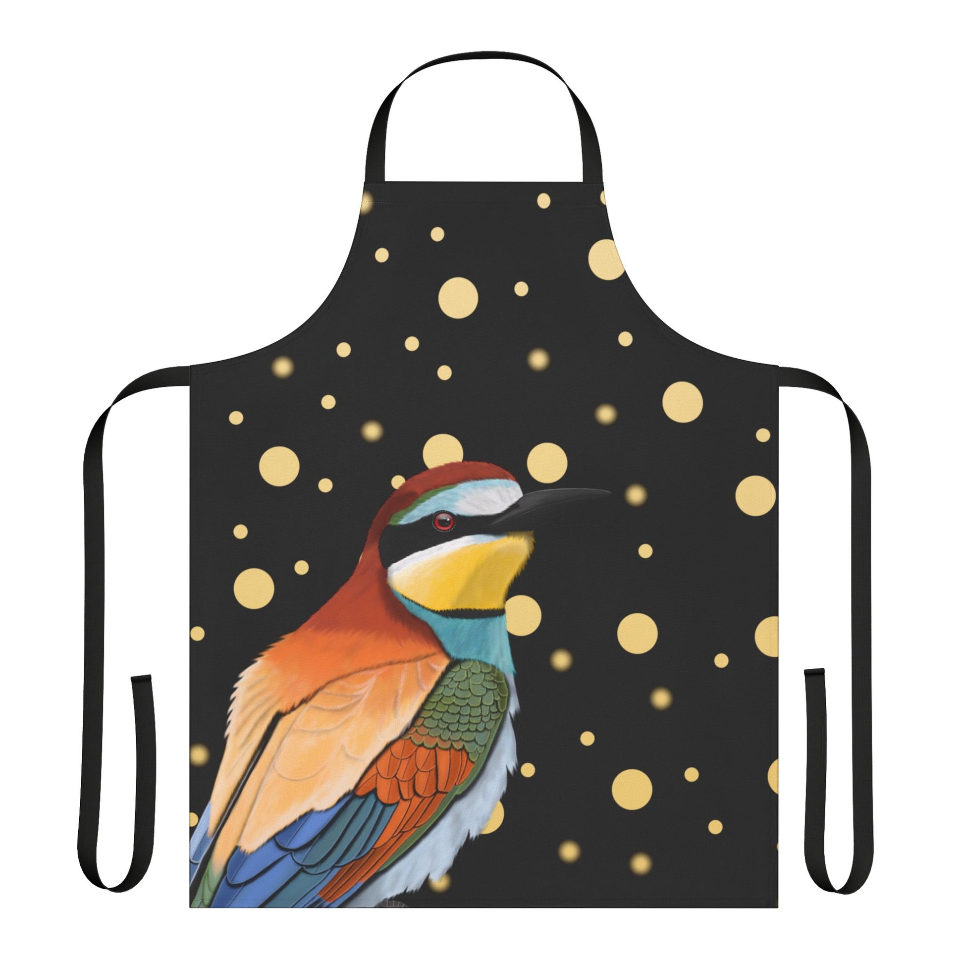 Bee-Eater Golden Dots Birdlover Bird Art Apron Black