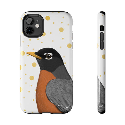 Robin Bird Art Tough Phone Case White