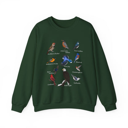 Blue Jay Cardinal Oriole Robin Hummingbird Birding & Birdwatching Bird Sweatshirt